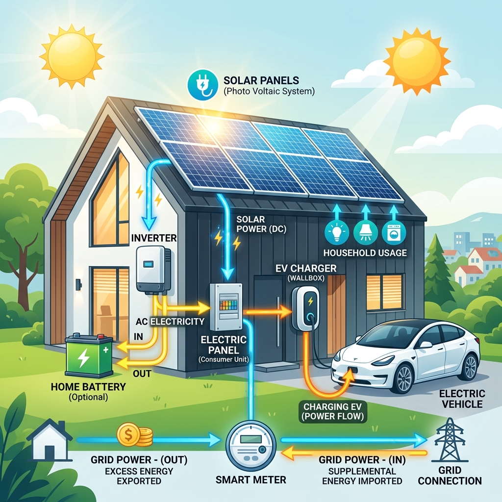 Wallbox et autoconsommation solaire en Loire-Atlantique : rentabilité et raccordement
